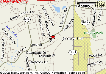 Oak Grove Baptist Church, map 1